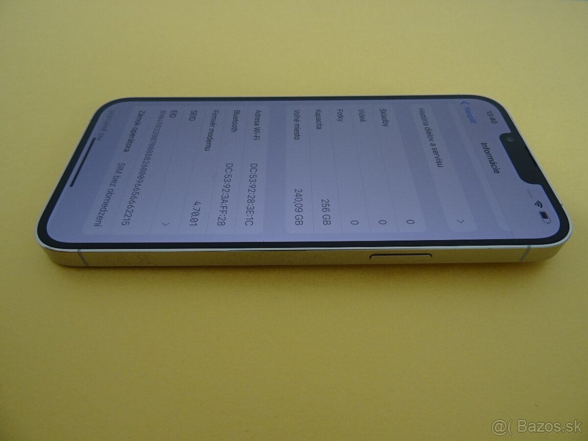 iPhone 13 PRO MAX 256GB SILVER- ZÁRUKA 1 ROK - 100% BATERIA - 5