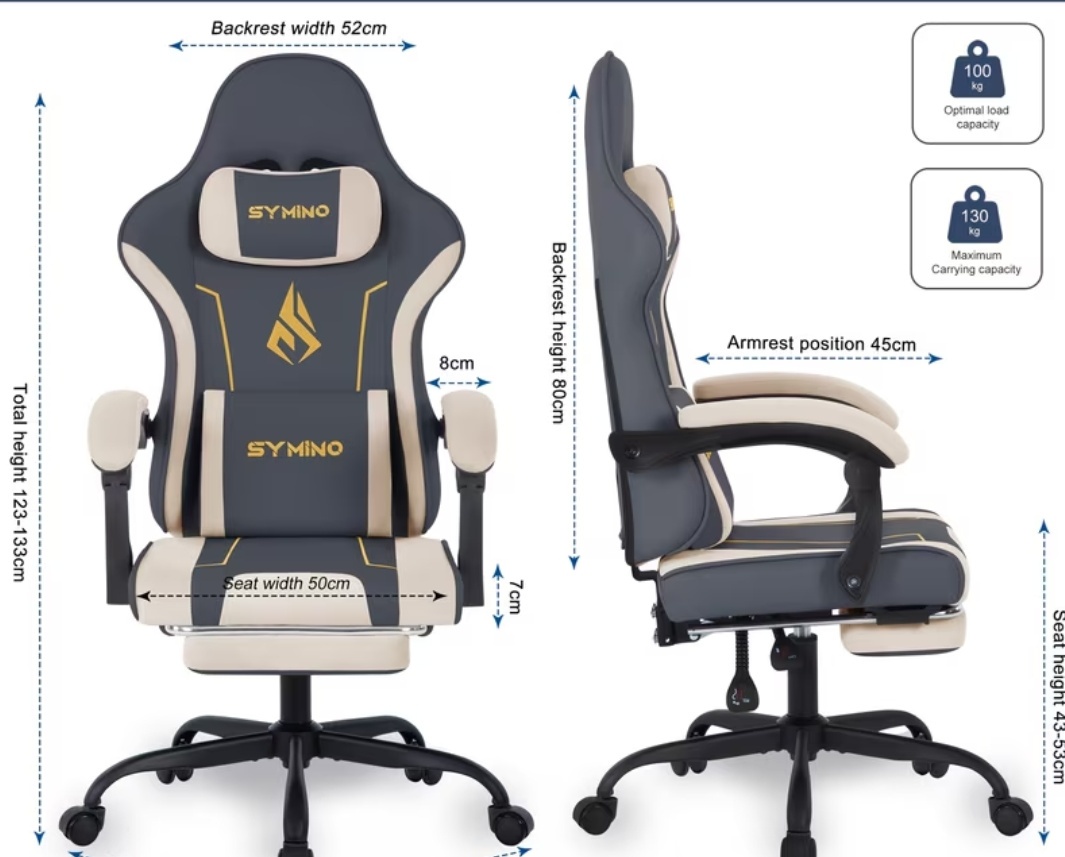 Herná a pracovná PC stolička - 5