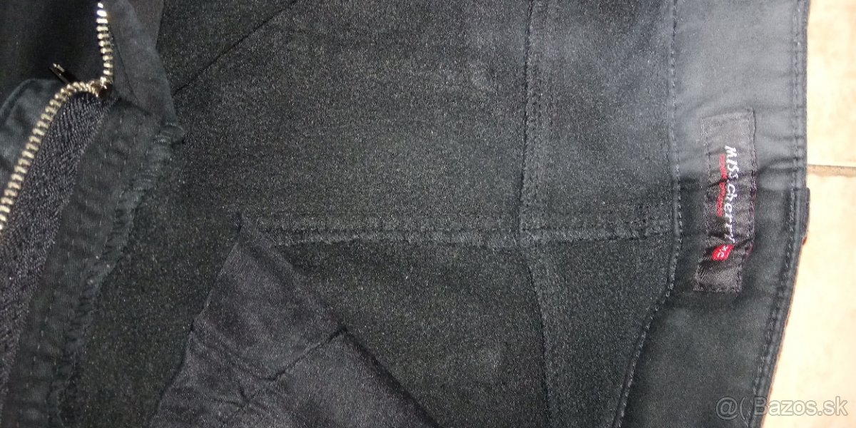 Čierne zateplené nohavice - 5