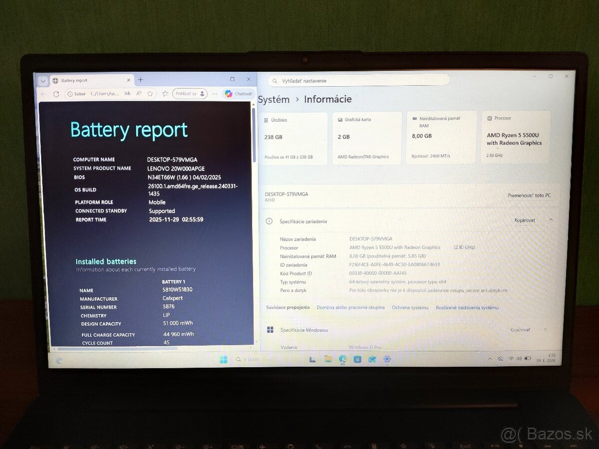 Lenovo V15 G2 Ryzen 5 • 8GB • 256GB - 5