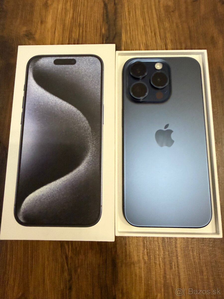 Predám iPhone 15 Pro 128gb Blue Titanum - 5