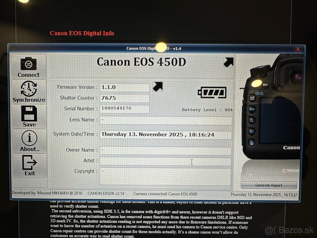 Canon 450D , objektív Canon EFS 18-55 F3,5-5,6 III, Grip - 5