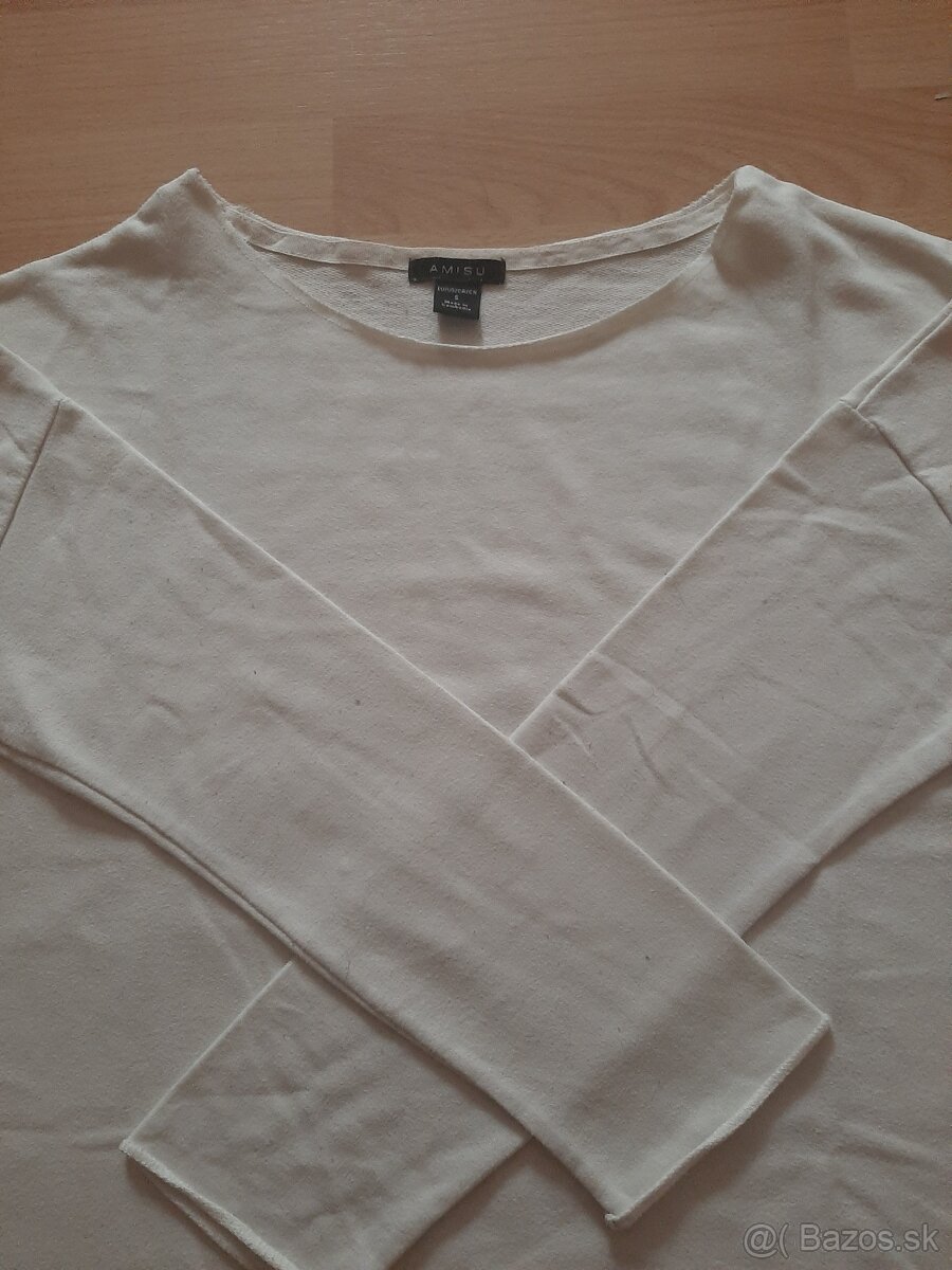 Biela tenká mikina Amisu - 5