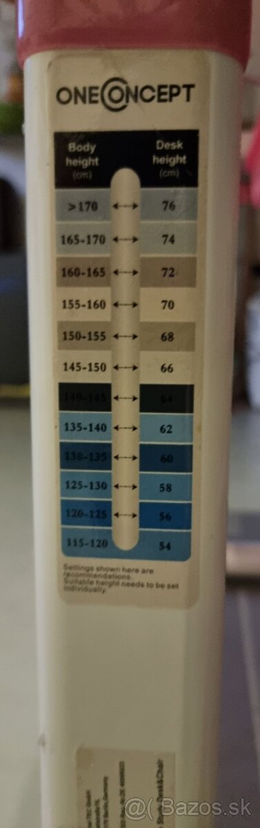 Detsky písací stôl a stolička . Rúžová - 5