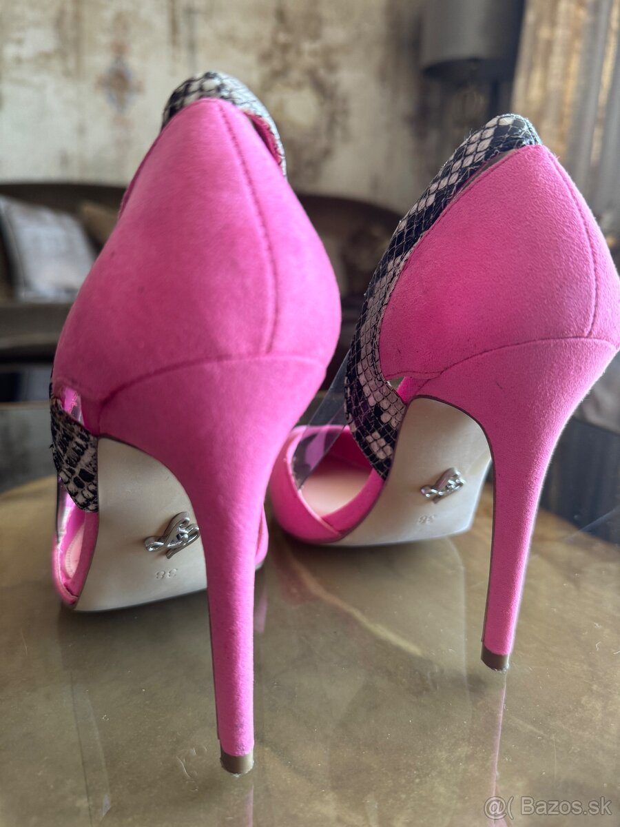 Krásne ružové lodičky s haďou aplikáciou - 5