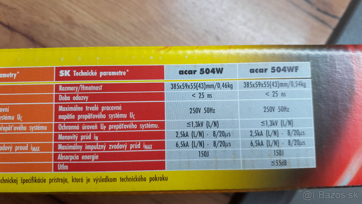 Prepäťová ochrana Acar 504W - 5
