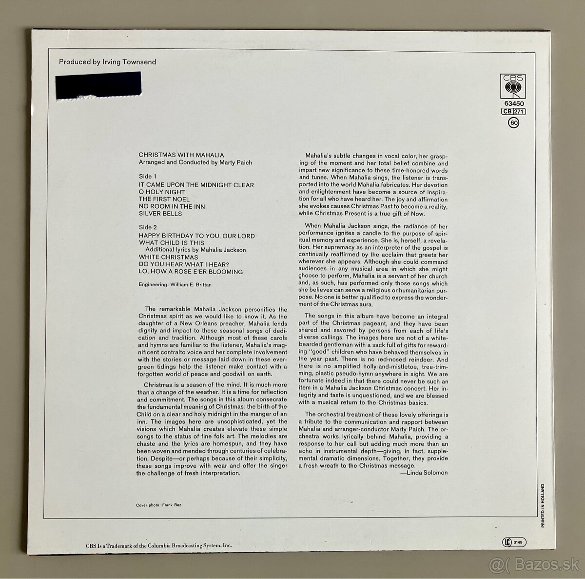 LP Mahalia Jackson - Christmas With Mahalia - 5