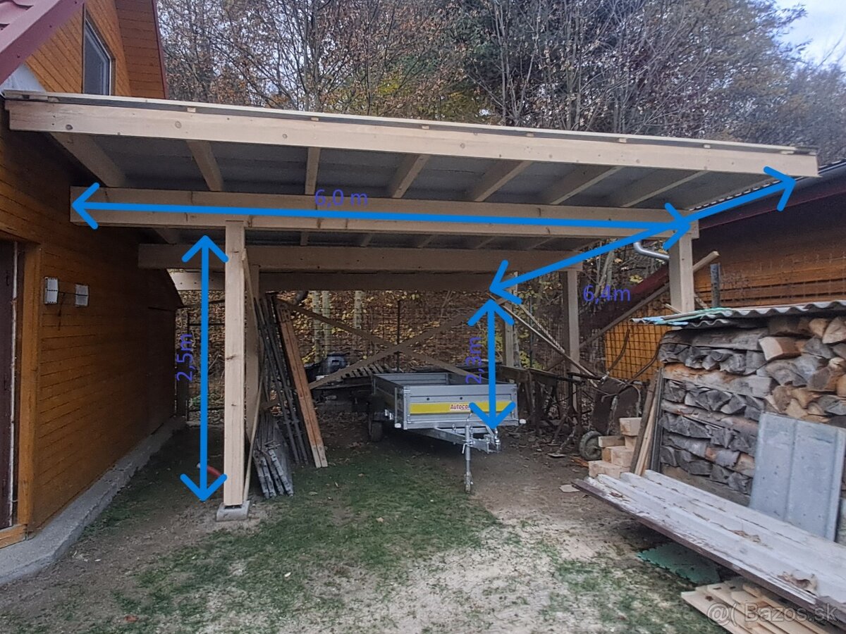 Predám nový drevený prístrešok – masívna konštrukcia - 5