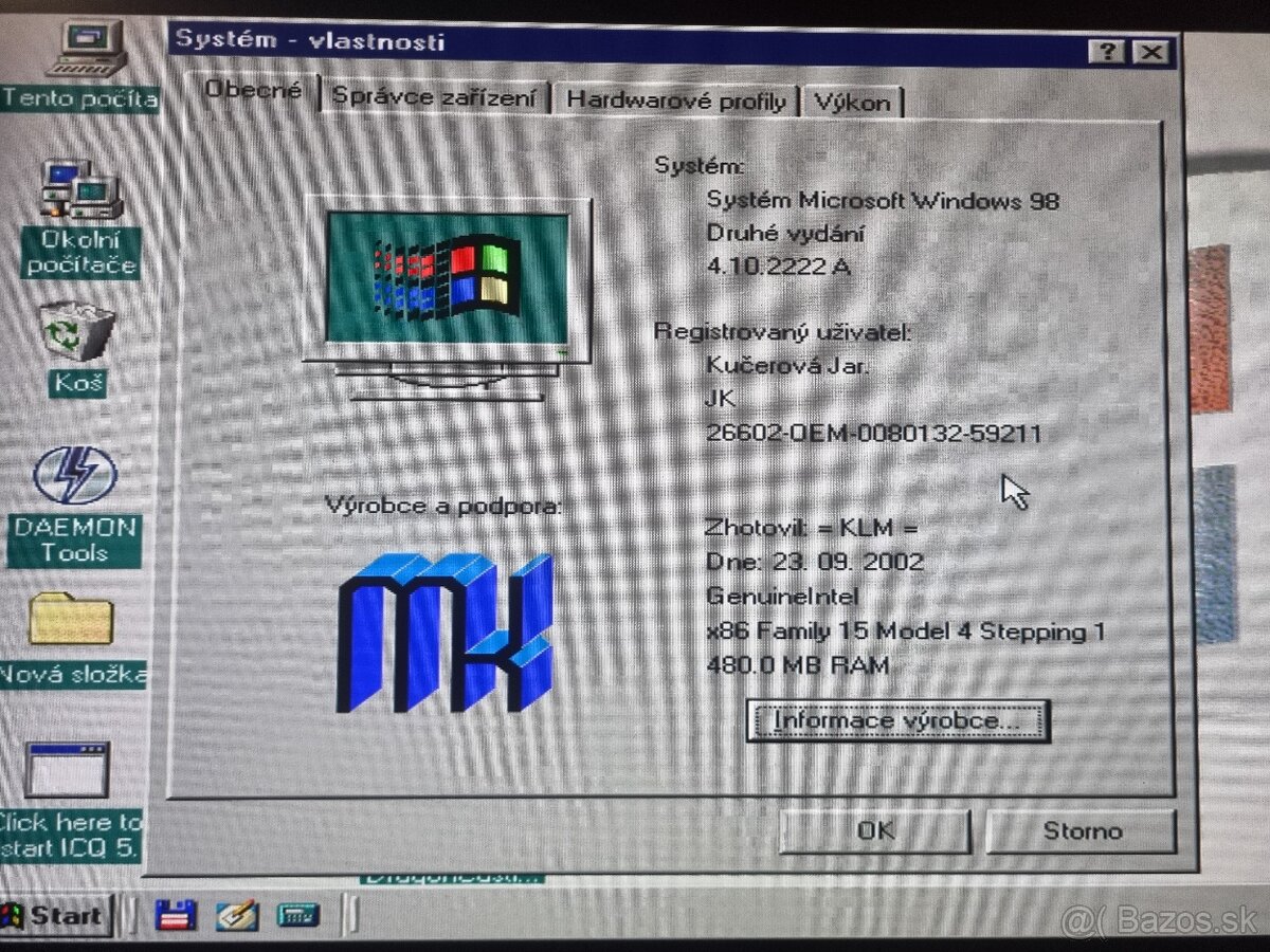 retro počitač windows 98 - 5
