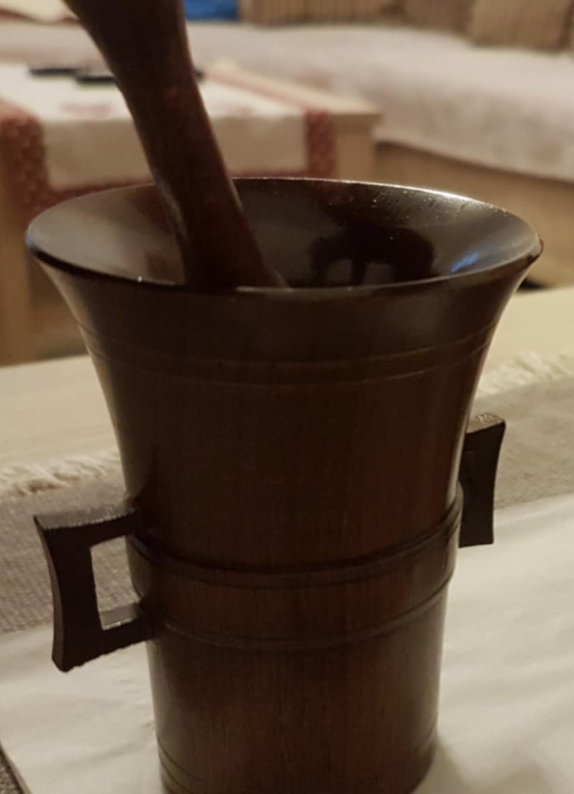 Drevený mažiar - dekorácia - 5