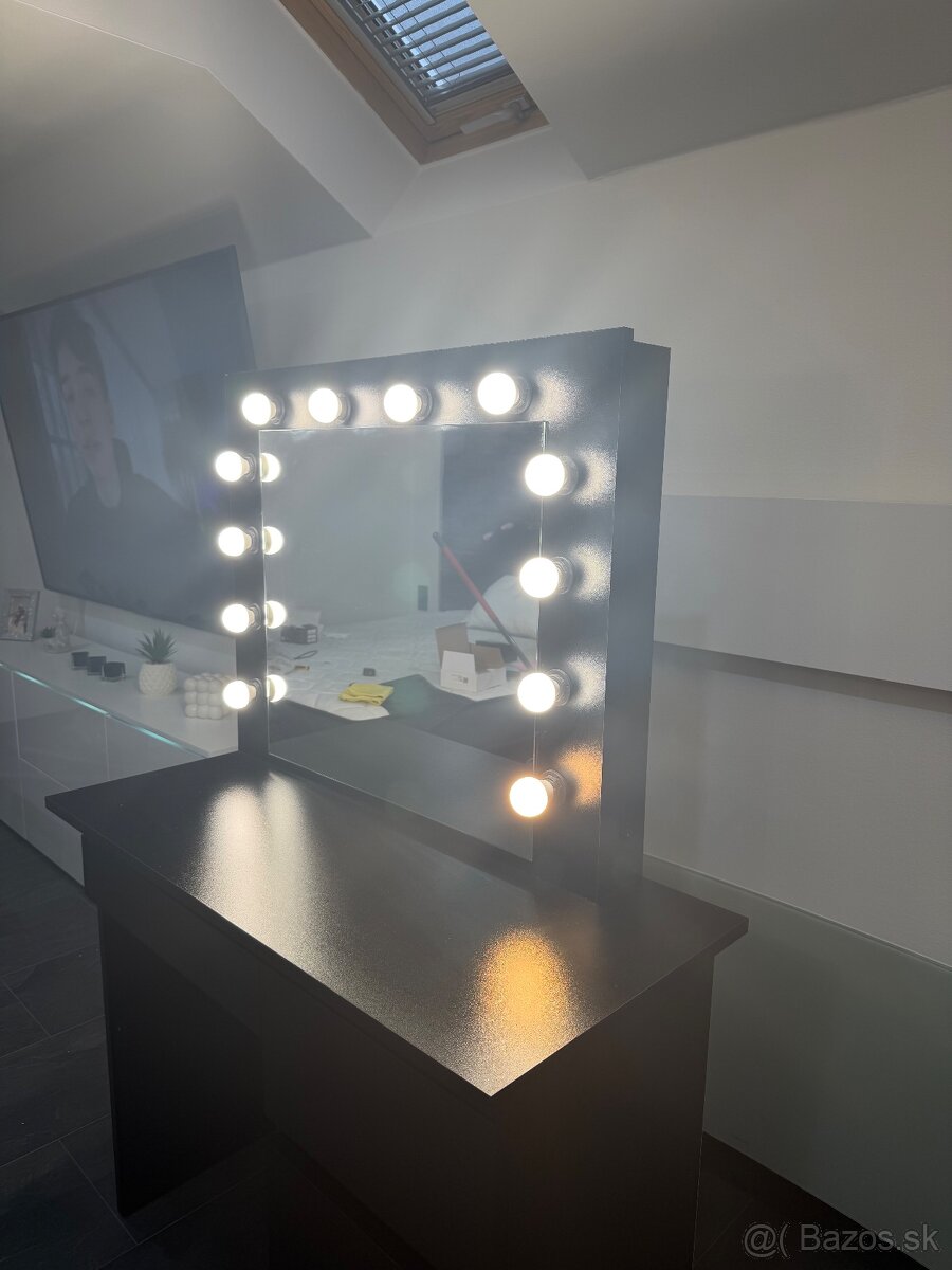 Toaletný Stolík čierny - 5