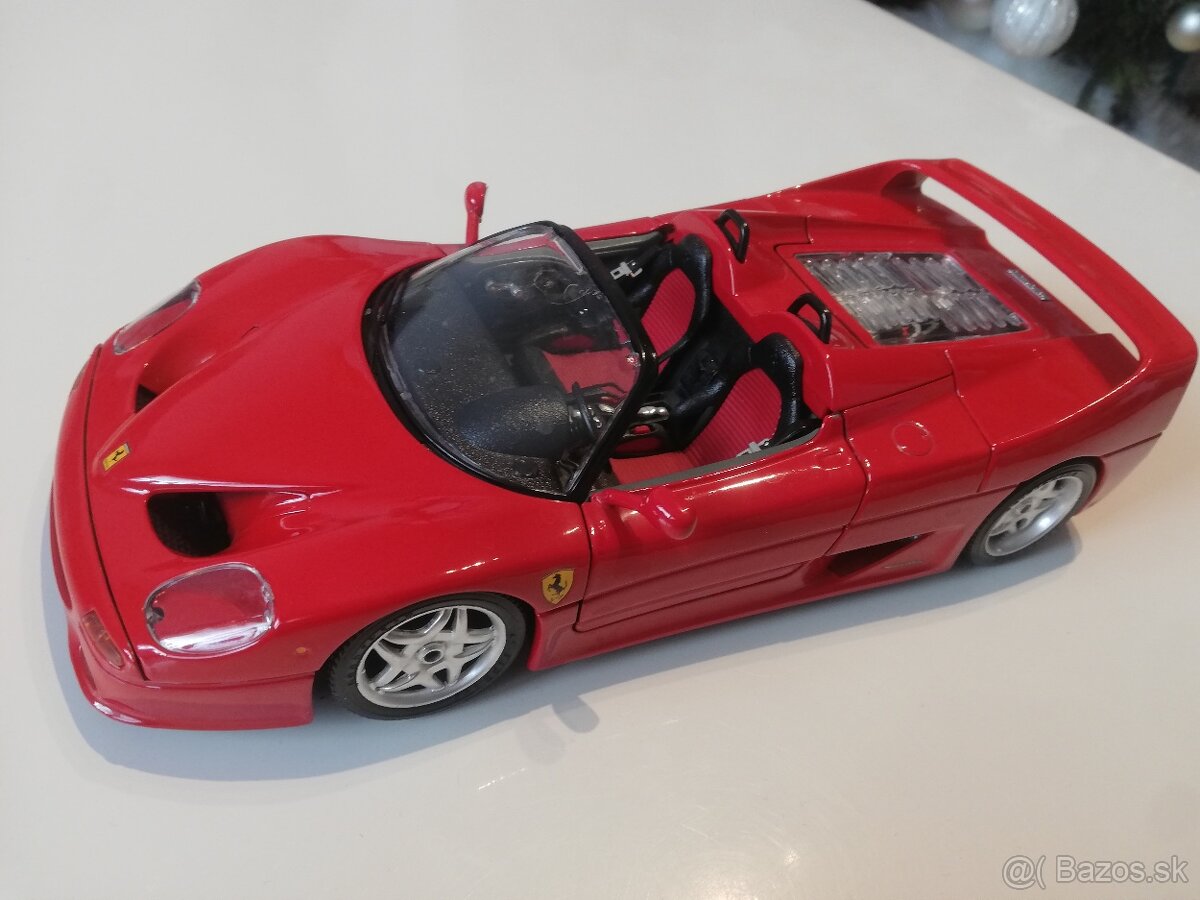 1:18 FERRARI F50 cabrio Bburago cervena - 5