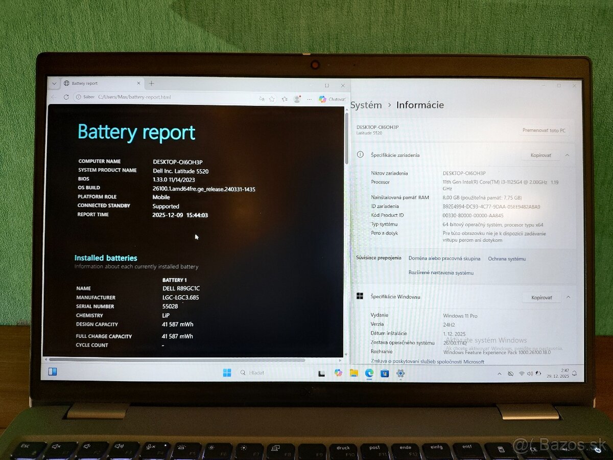 Dell Latitude 5520 – Intel Core i3-1125G4 | 8 GB RAM | 256 G - 5