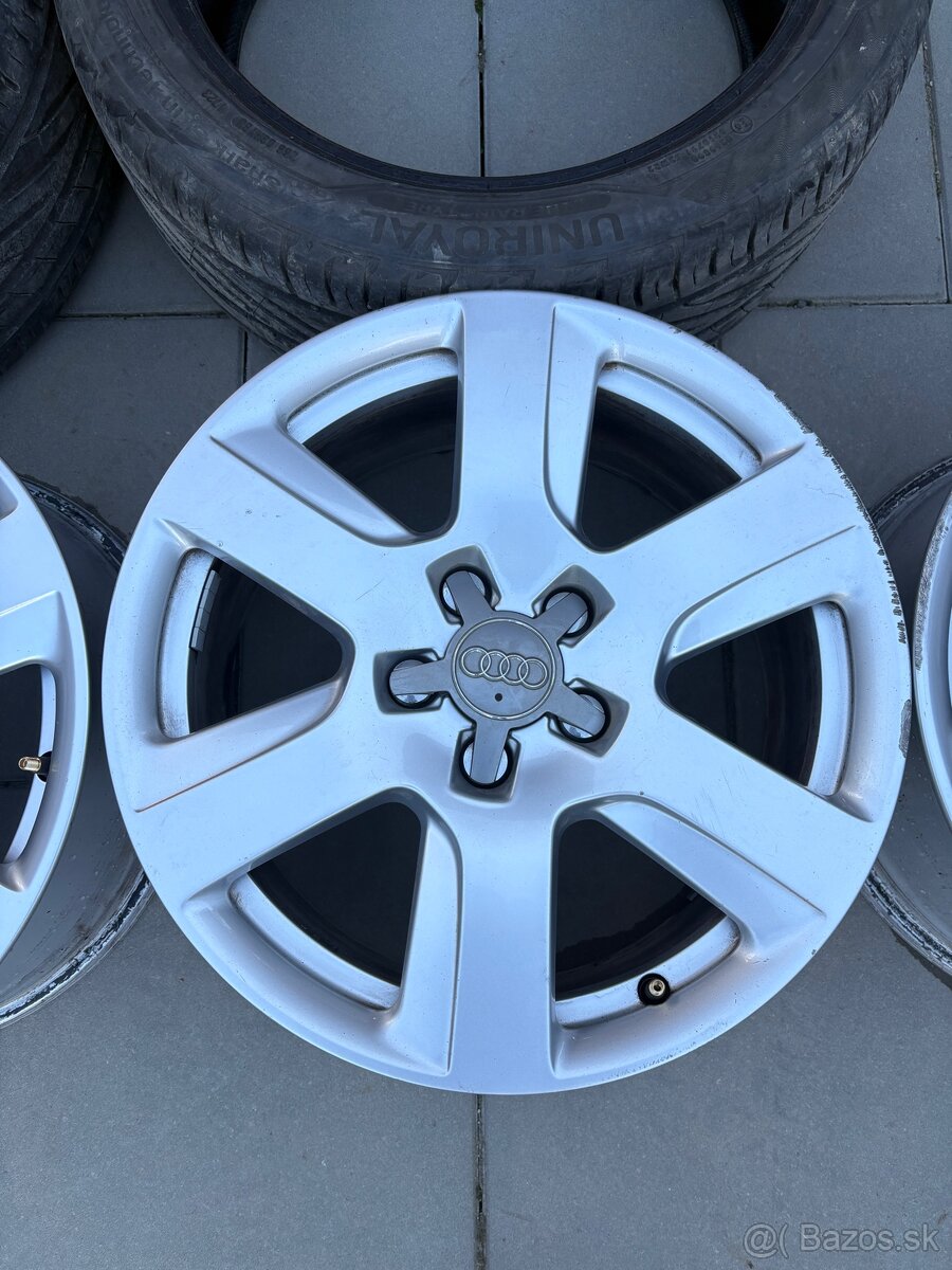 Originál disky AUDI + 2x pneu 225/45 R17 - 5