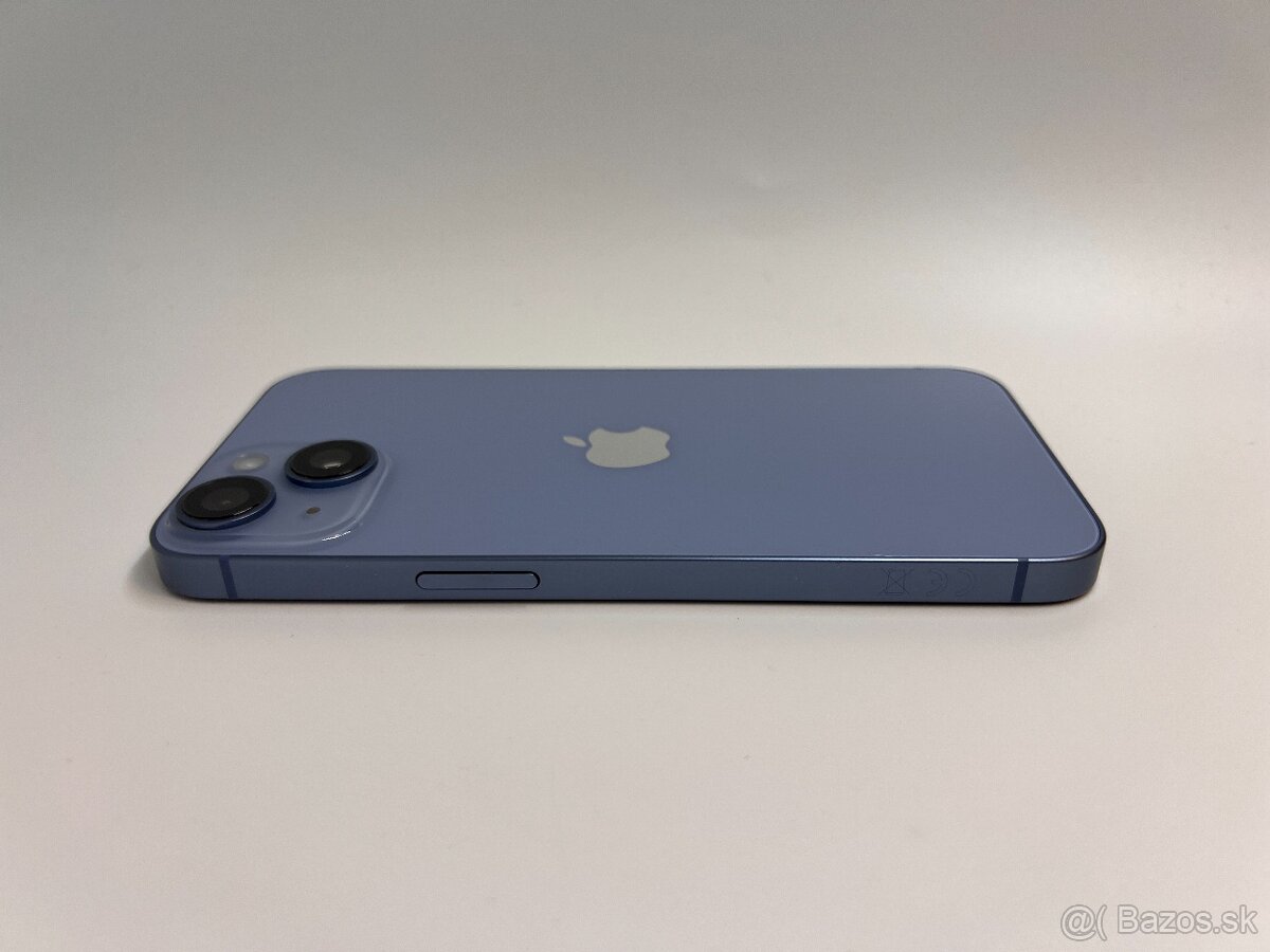 IPHONE 14 BLUE 128GB ZÁRUKA - STAV AKO NOVÝ - 5
