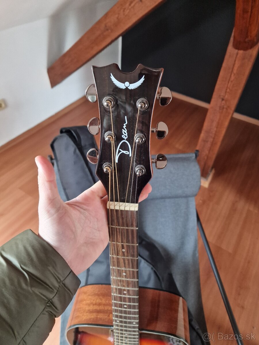 Predám akustickú gitaru Dean axs tobacco sunburst - 5