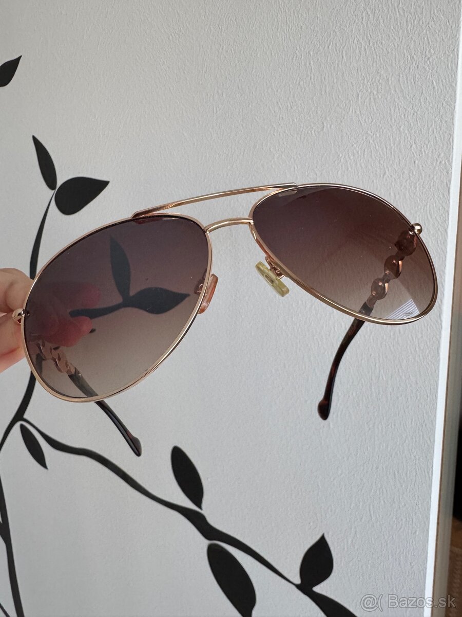 Dámske slnečné okuliare Jessica Simpson aviator štýl zlate - 5