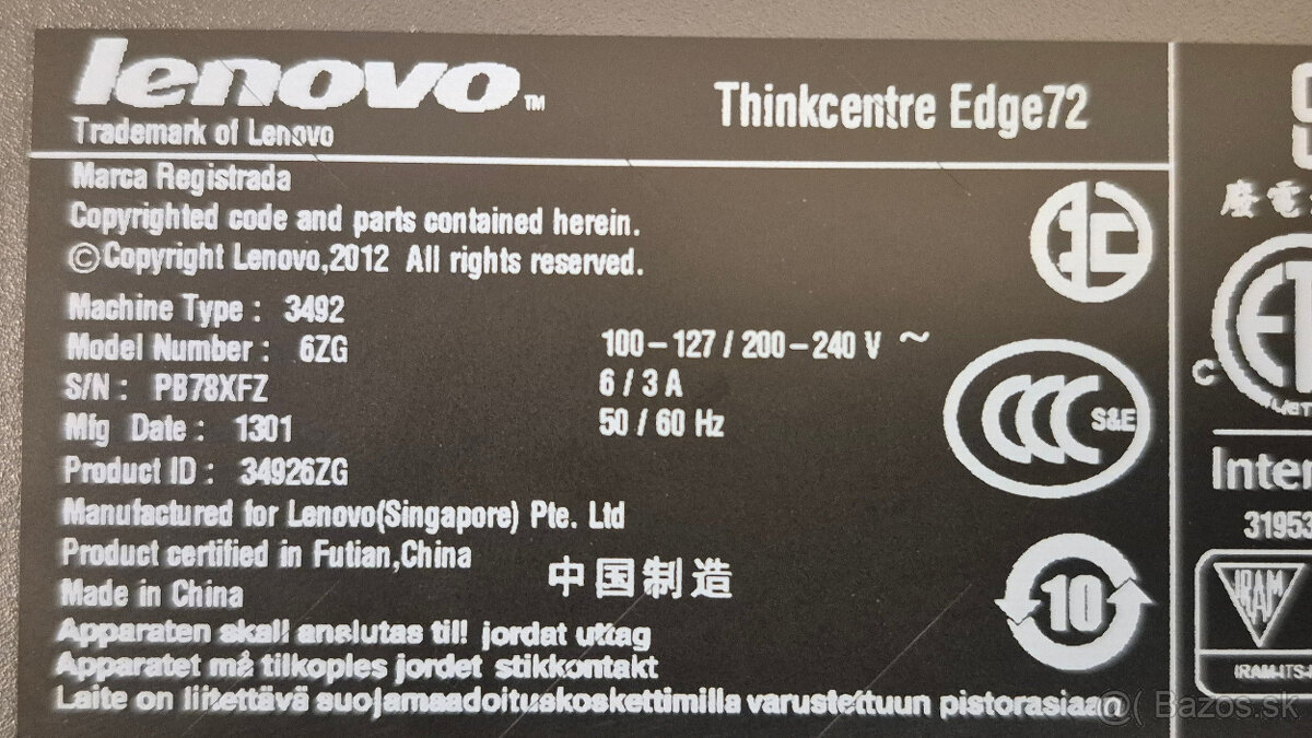 Lenovo ThinkCentre Edge 72 - 5