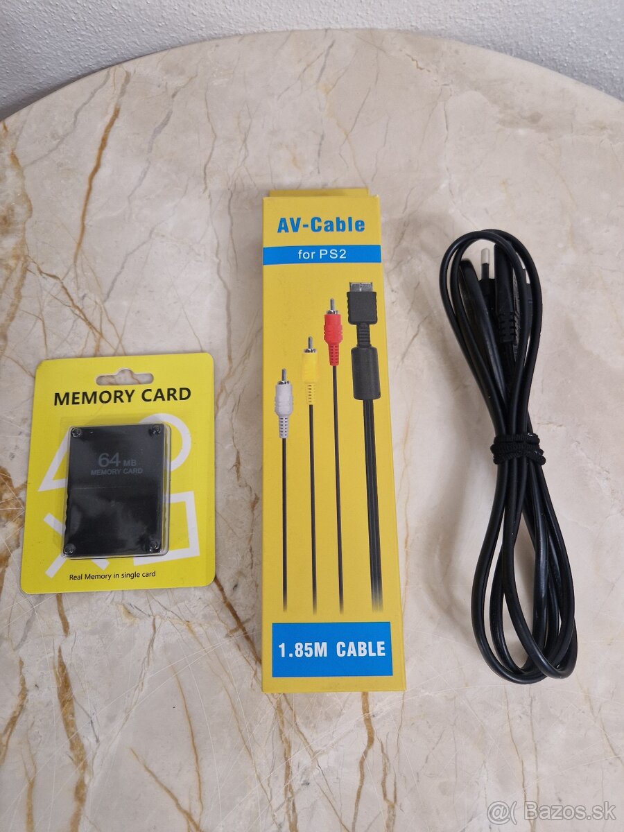 PlayStation 2 Slim herná konzola čierna + 2 ovládač - 5