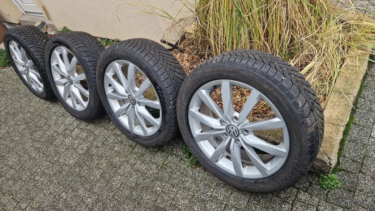 Zimná ALU VW sada 205/50 R17 , 5x112, VW Golf Vll - 5