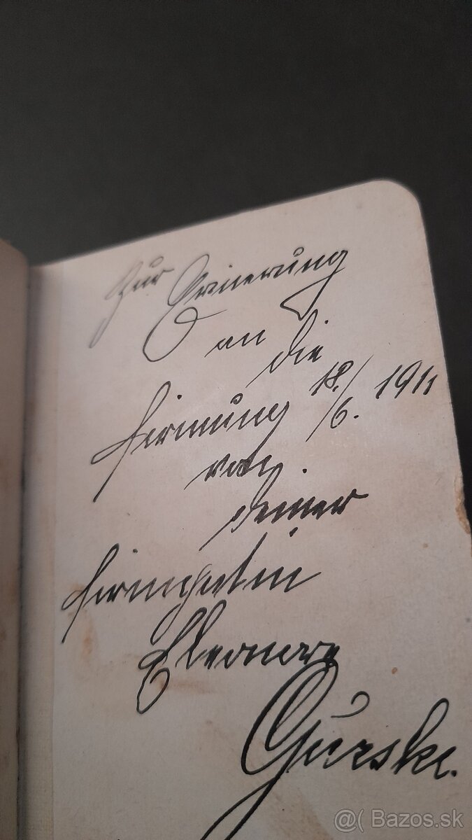 Starý vreckový modlitebný spevník 1896, svietnik - 5