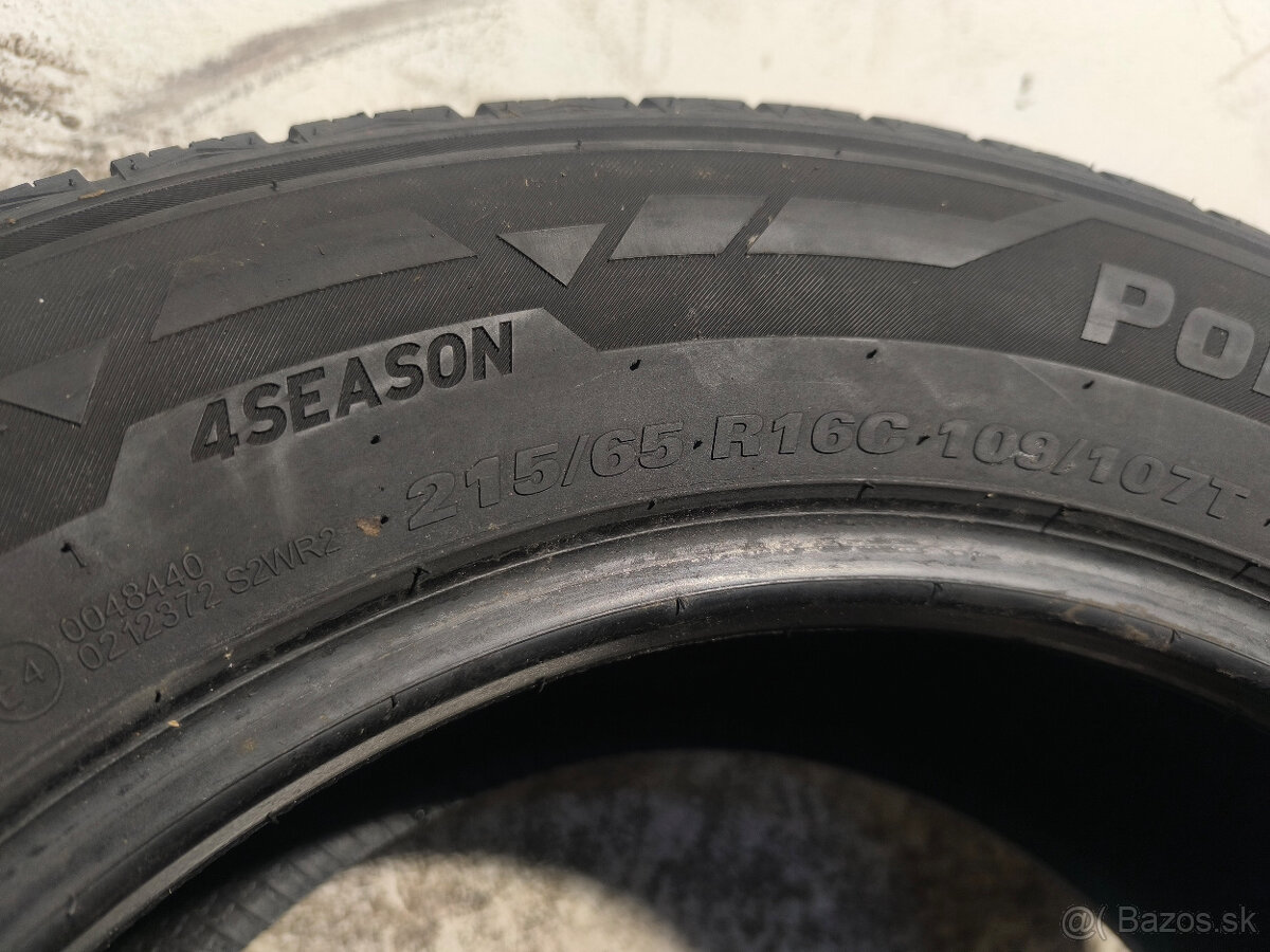 215/65 R16C Celoročné pneumatiky Kumho Portran 2 kusy - 5