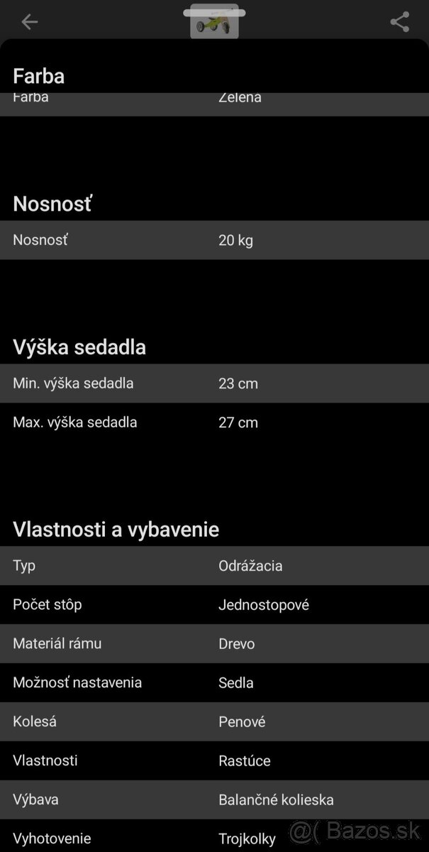 Nicko Drevené odrážadlo 2v1 mini farba:zelená - 5