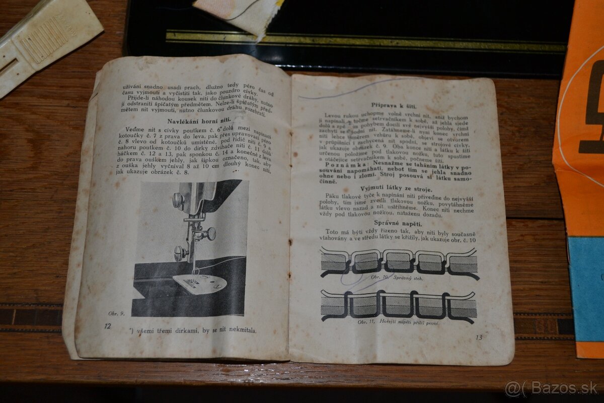 Šijací stroj Lada - Ponořovací 77-11a, rok 1938 + DOKLADY - 5