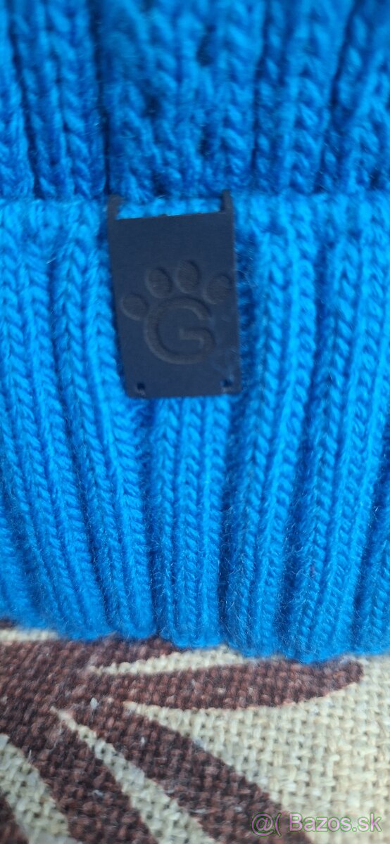 Modrá pletená čiapka - 5