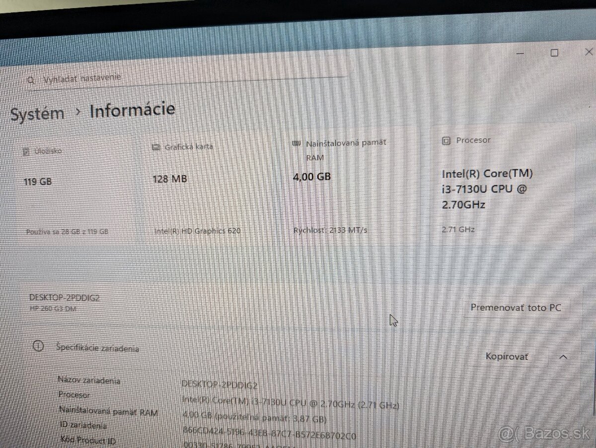 SET - Počítač HP 260 G3 DM + LCD monitor - 5
