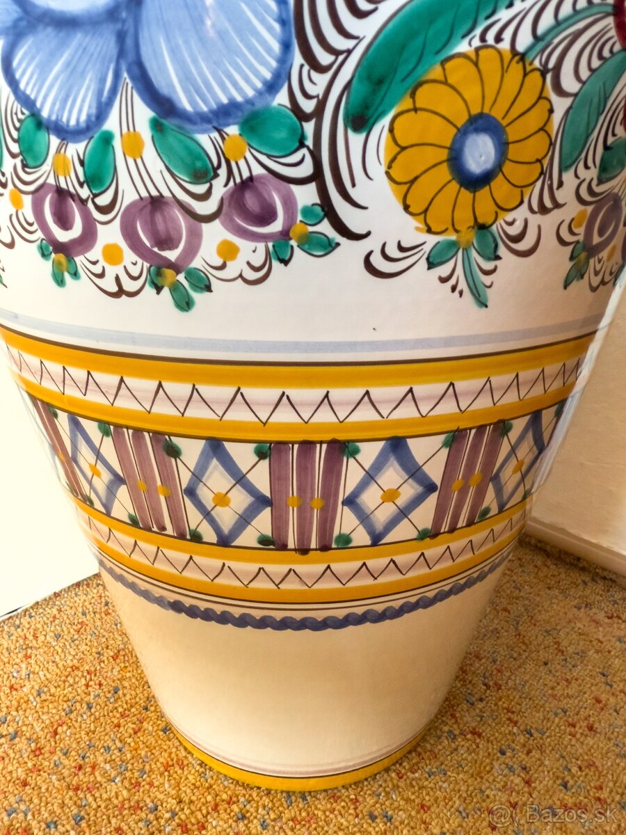 Predám modranskú keramickú vázu - 5