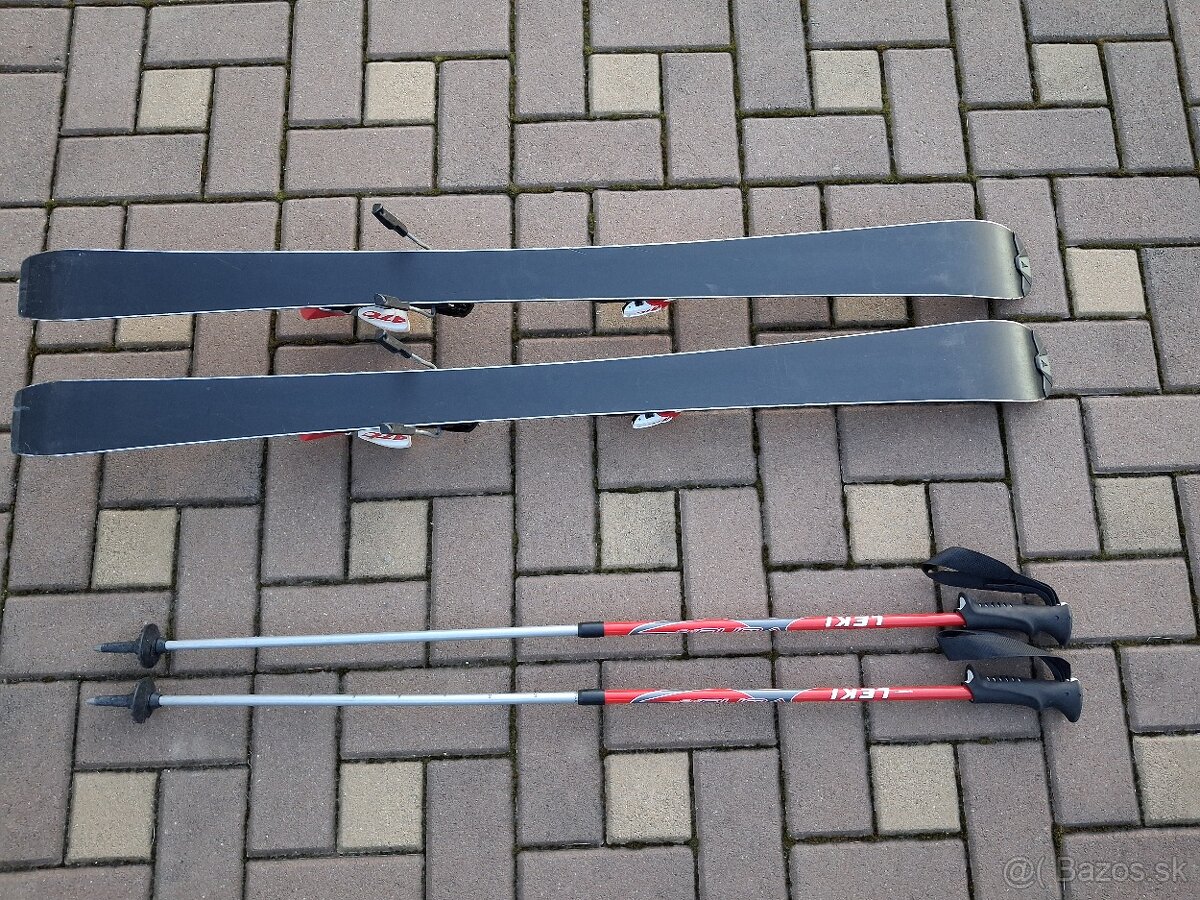 Predám detské lyže Atomic a palice Leki - 5