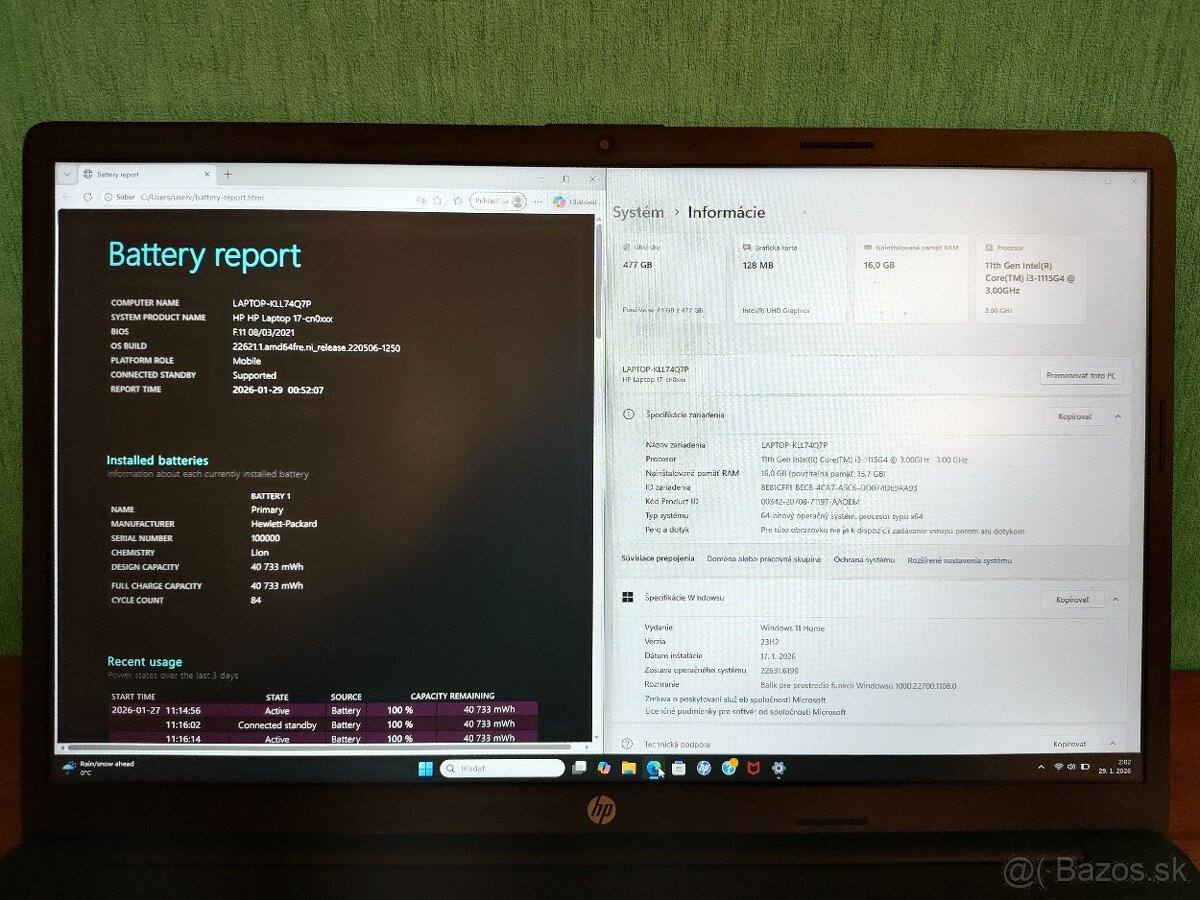 HP 17" i3 11.gen • 16GB • 512GB SSD - 5