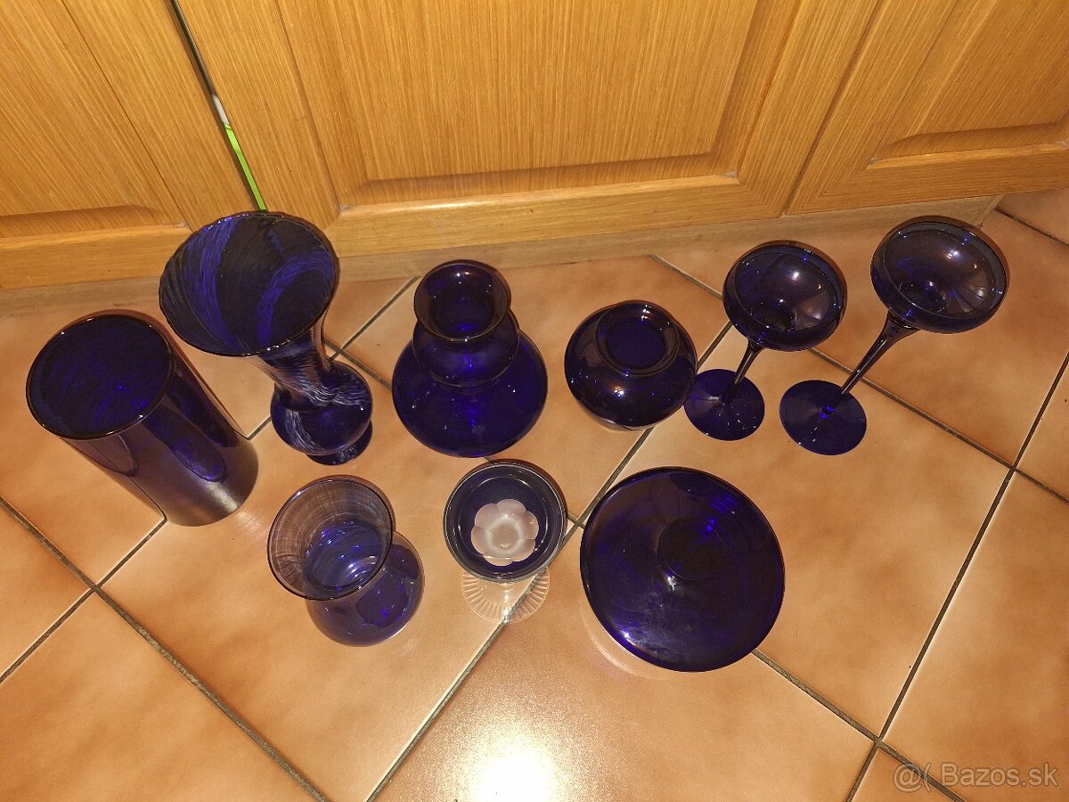 Modré kobaltove sklo - 5