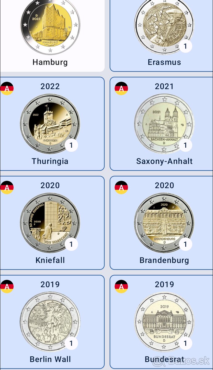 Sada nemeckých mince kompet - 5