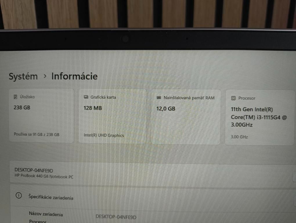 HP ProBook 440 g8 i3 11th gen 12gb ram - 5