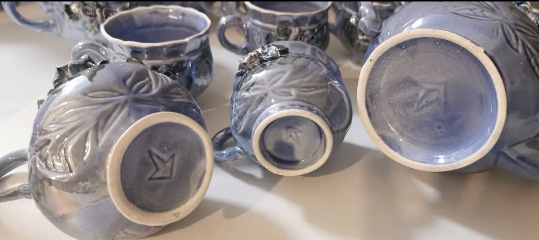 Predám keramickú modrú čajovú súpravu - 5