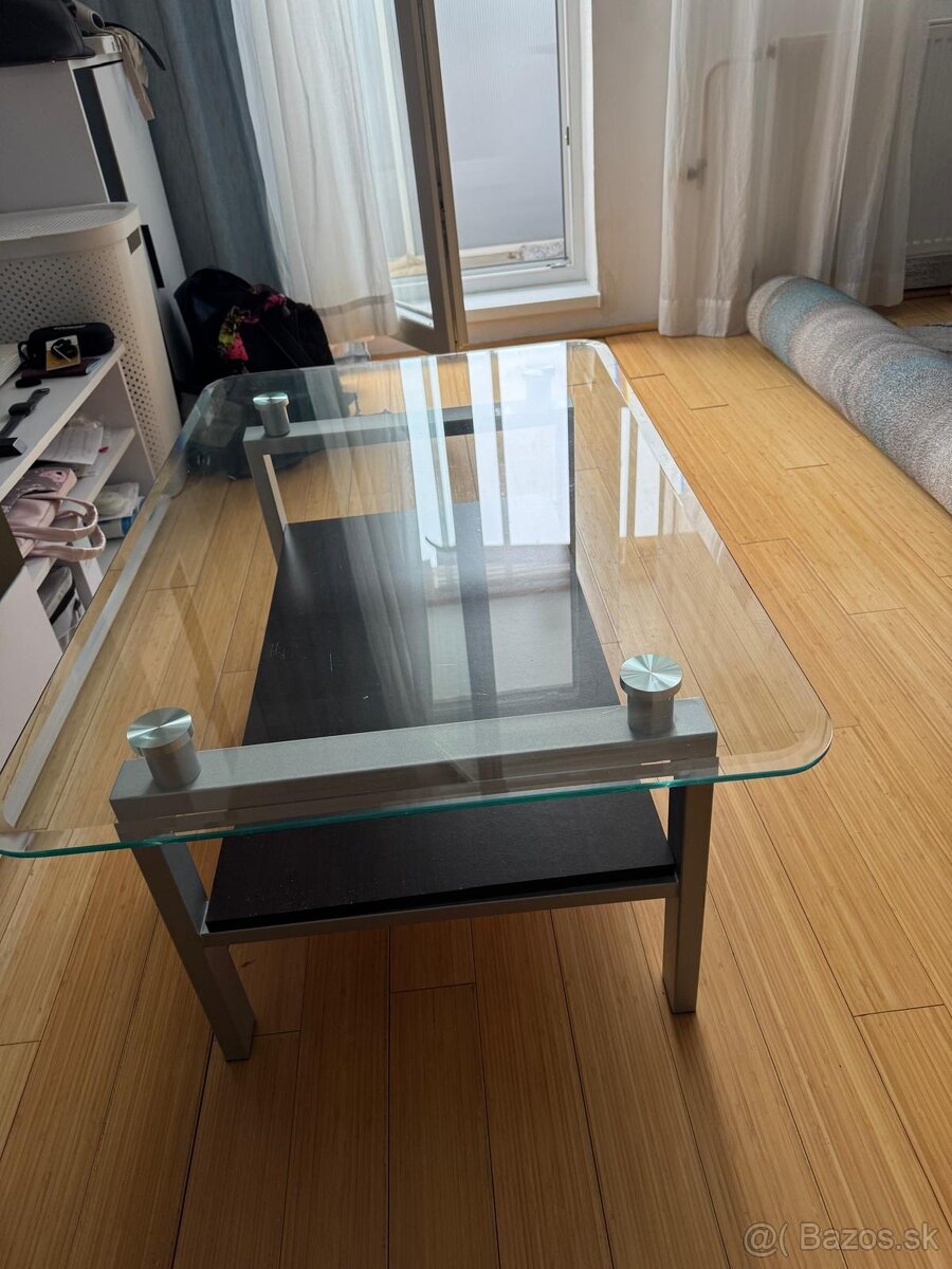 Sklenený konferenčný stól 1m x 0,6m - 5