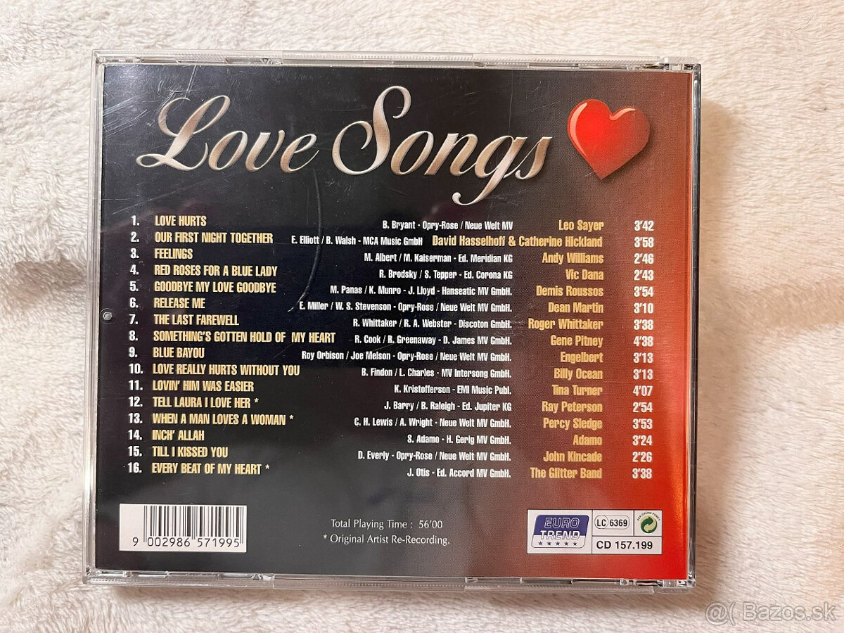 Predám kolekciu CD - Love Songs - 5