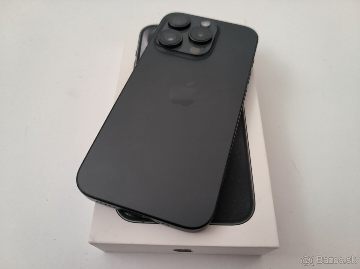 apple iphone 15 PRO 128gb Black Titanium 100% Batéria - 5