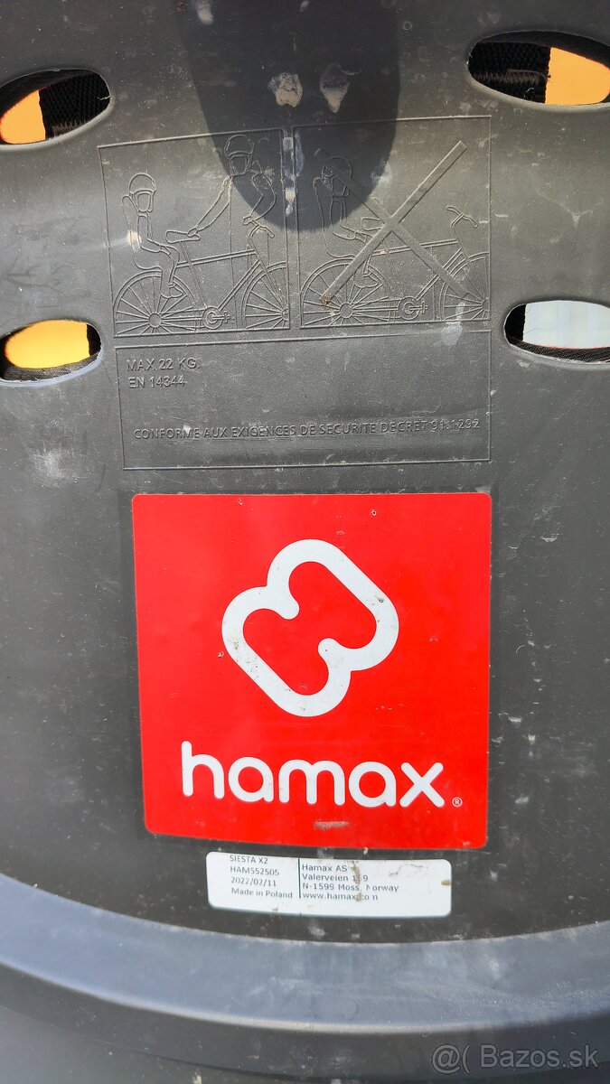 Cyklosedačka Hamax Siesta na nosič - 5
