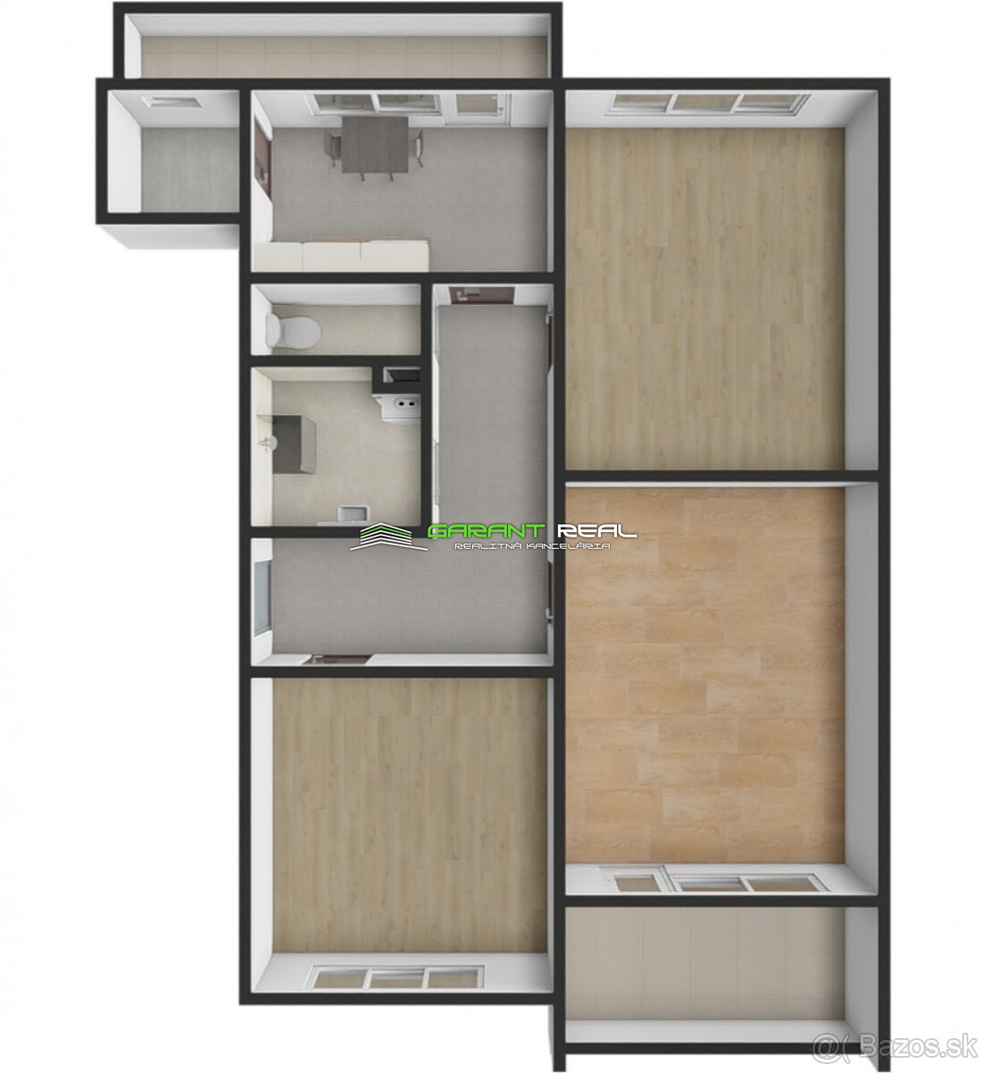 Predaj 3-izb. byt 88 m2, loggia, balkón, garáž, Prešov - 5