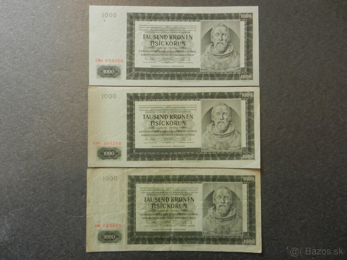 Bankovky protektorát 10 neperforované - 5