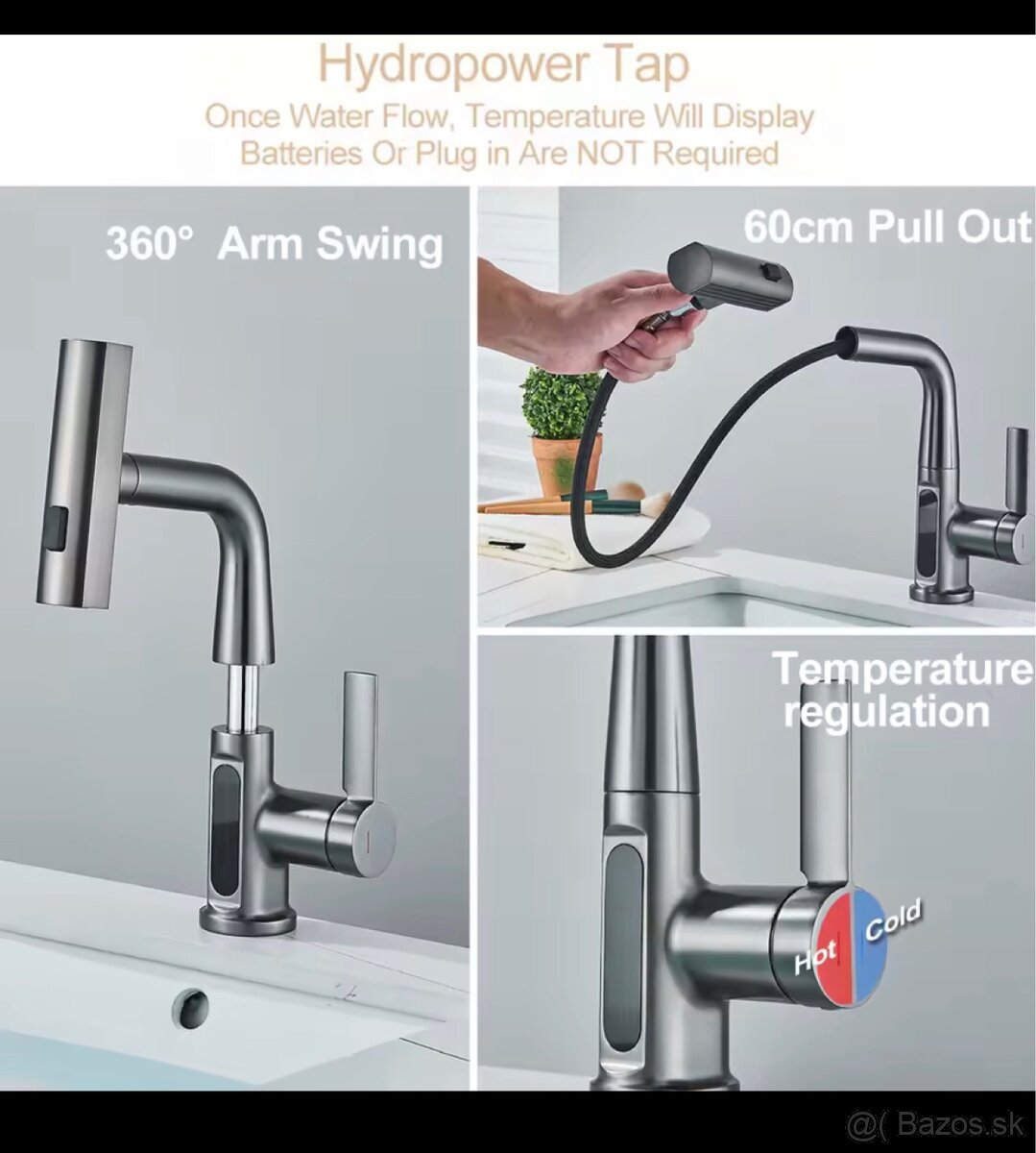 Kuchynská batéria s digitálnym LED displejom - 5