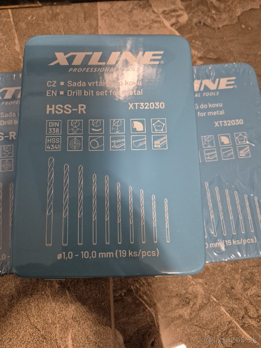 Sady vrtákov do kovu XT Line v plechovej krabičke - 5