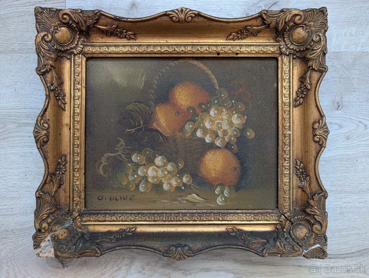 Starožitný obraz v ráme - 5