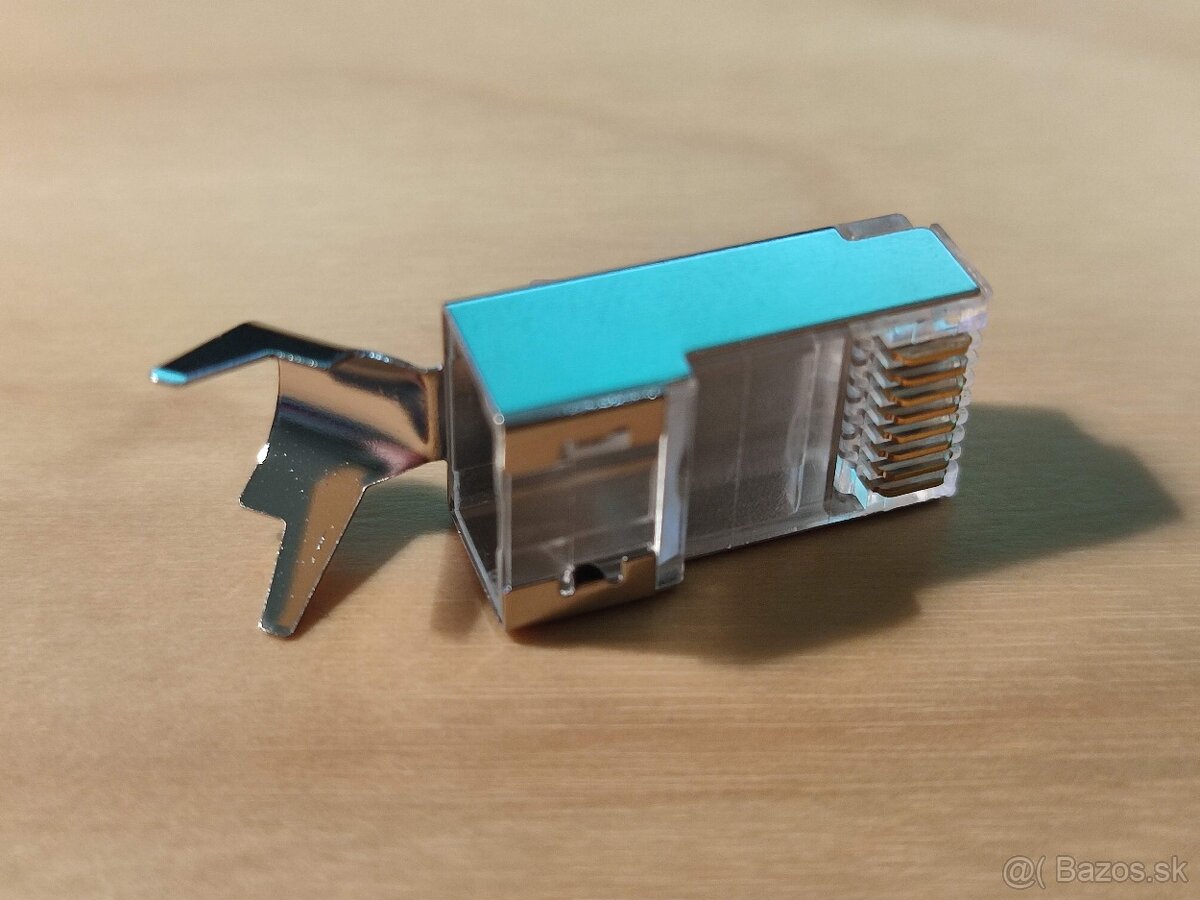 10x Konektor RJ45 tienený cat 6a/7 drôt STP - 5