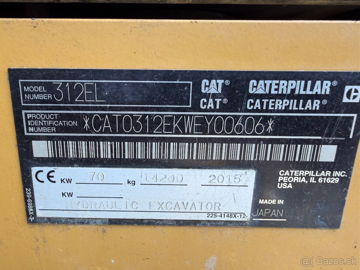 Pásový bagr CAT 312 EL - 5