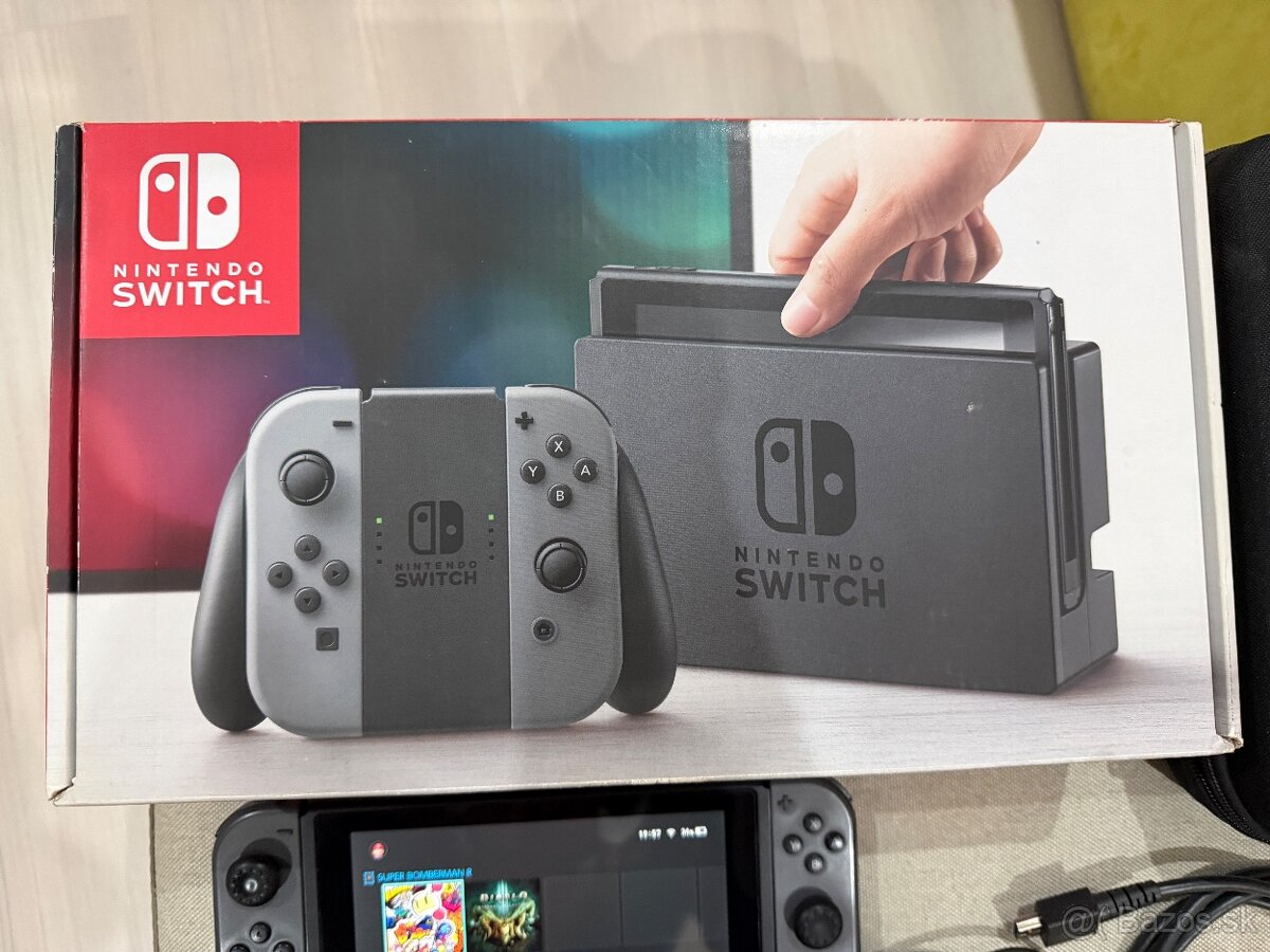 PREDÁM Nintendo Switch - kompletné balenie + 2hry - 5