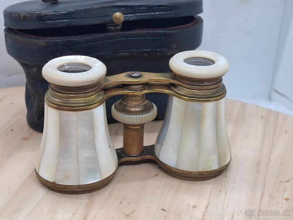 Predám funkčný perleťový divadelný dalekohlad Chevalier Fabt - 5